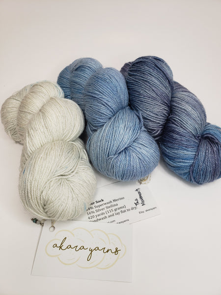 Akara Yarns- Silver Sock